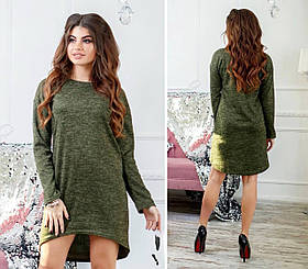 Жіноче плаття-туніка Ангора 42-44 хакі, меланж, синій