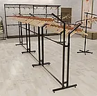 Стійка NOVE KOOKIE, H1720/1420 L1555 W695 (2 ноги), біла. Рейл у будинок чи магазин. Вішало для одягу, фото 6