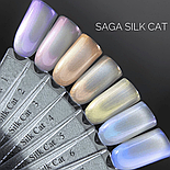 Гель лак для нігтів котяче око Saga Professional Silk Cat №4 10 мл, фото 2