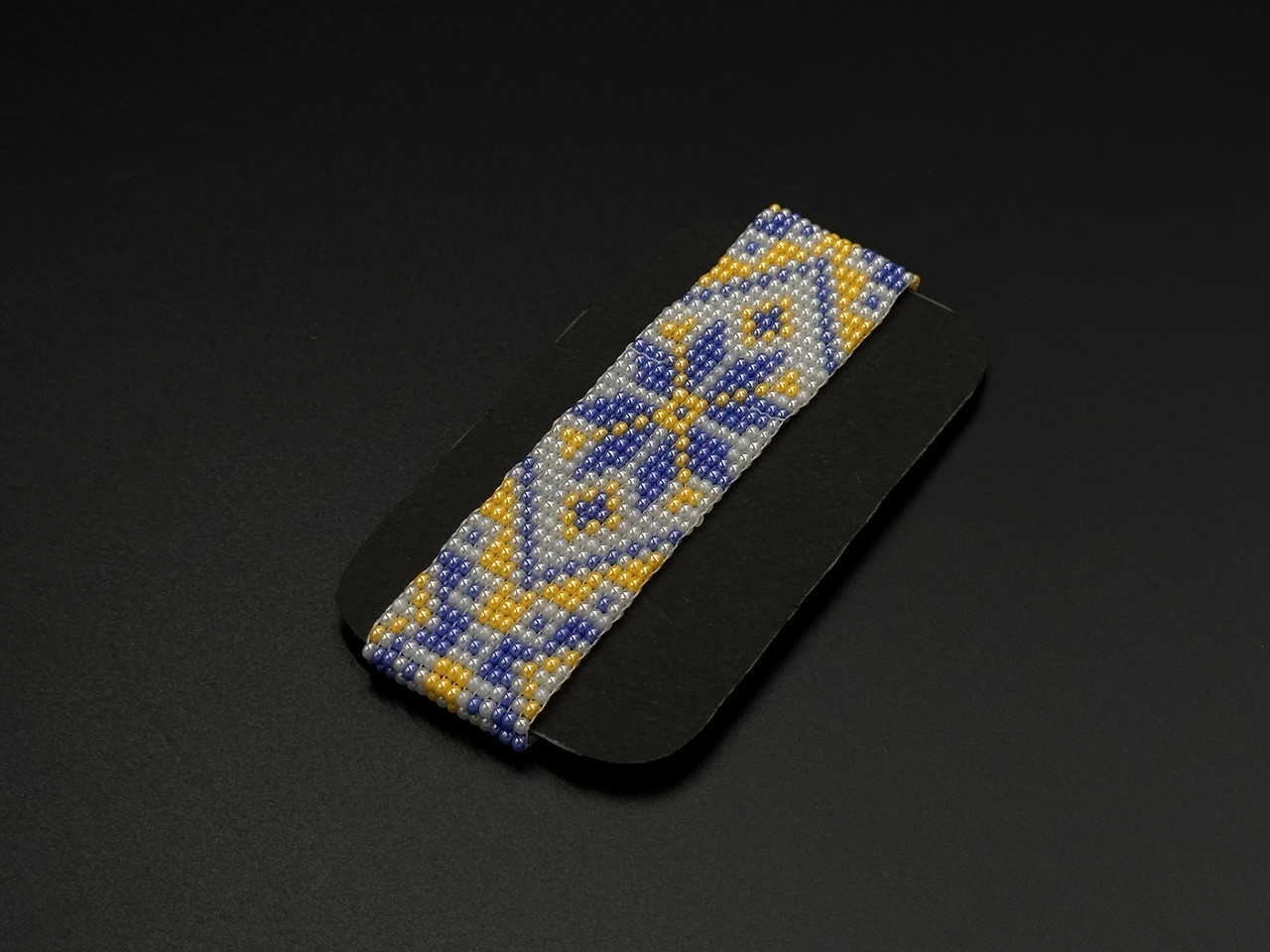 Браслет из бисера в украинском разноцветном стиле. 150х24мм, фото 1