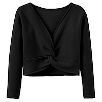 Болеро дитяче фліс колір чорний, кофтинка тепла дитяча