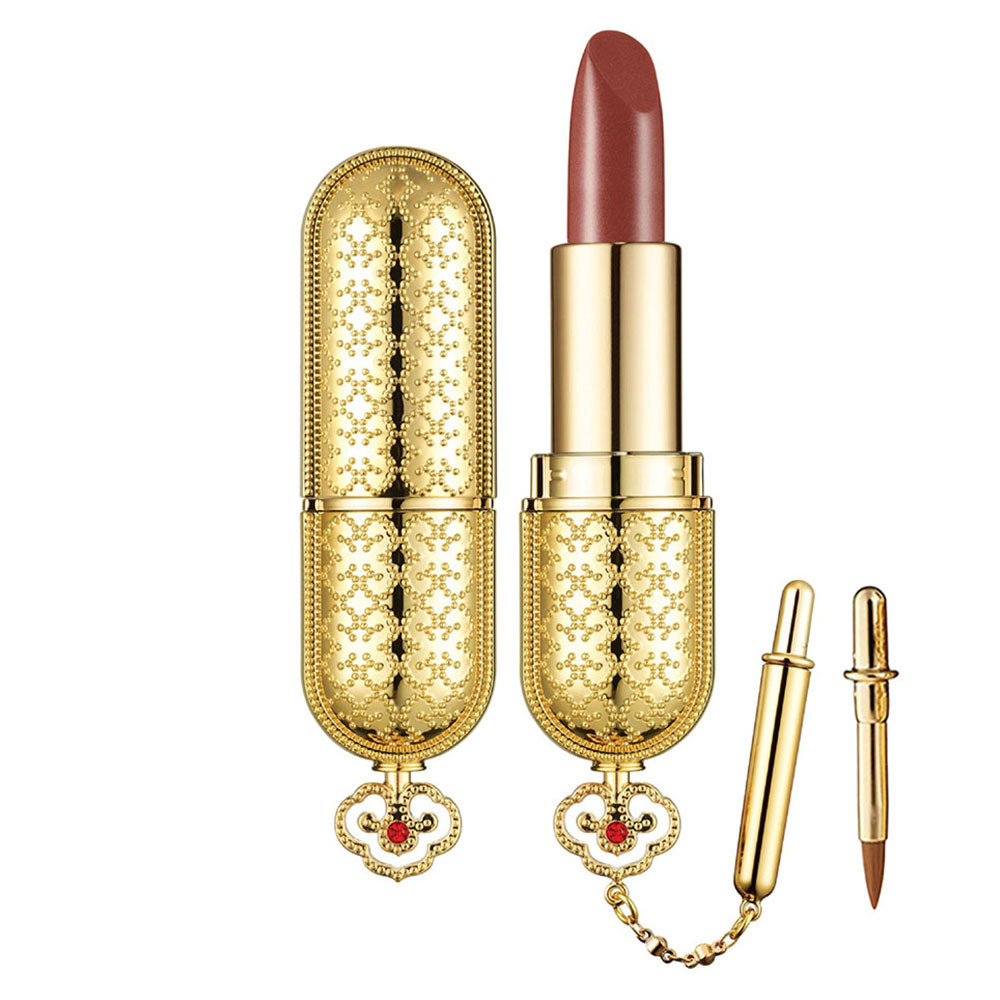 Розкішна преміальна помада Mi Luxury Lipstick з ефектом тину та 24-каратним золотим покриттям 35 Brown, фото 1