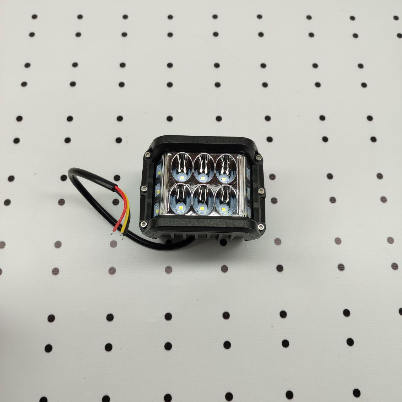 СВІТЛОДІОДНА LED ФАРА 60ВТ (СВІТЛОДІОДИ 5W Х12ШТ) ЖОВТИЙ ДХО (bdx), фото 1