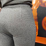 Штани жіночі твід теплі кишені 46 беж, фото 2