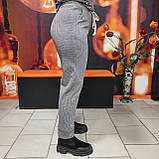 Штани жіночі твід теплі кишені 46 беж, фото 4