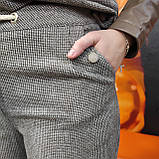 Штани жіночі твід теплі кишені 46 беж, фото 6