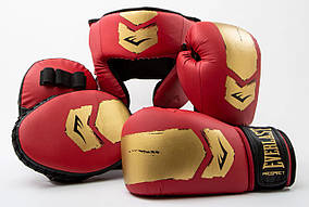 Комплект для боксу Everlast PROSPECT 2 BOXING KIT червоний, золотий Діт OSFM original Акція Знижка