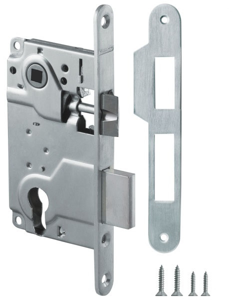 Замок під циліндр для міжкімнатних дверей Armadillo LH 25-50 (мат нікель), фото 1