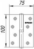 Петля дверна знімна FUARO 100x75x2,5 BL right права чорна, 1 шт., фото 2