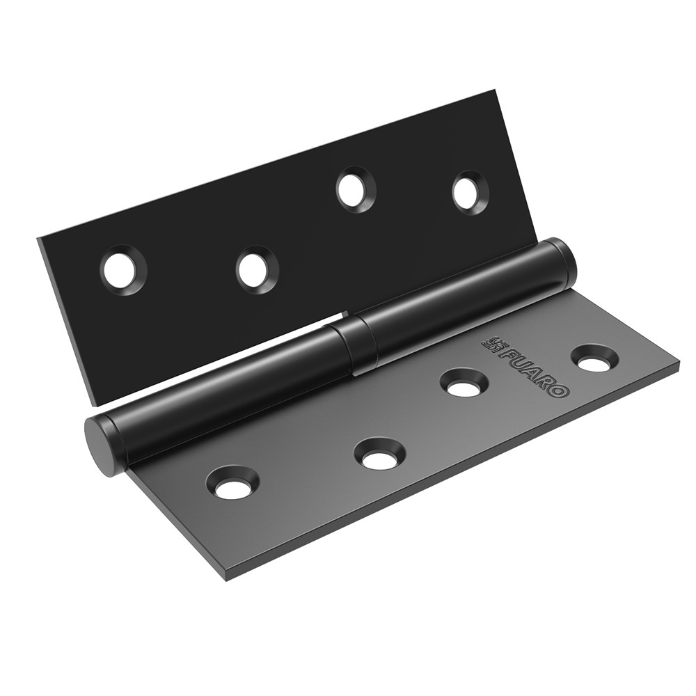 Петля дверна знімна FUARO 100x75x2,5 BL right права чорна, 1 шт., фото 1