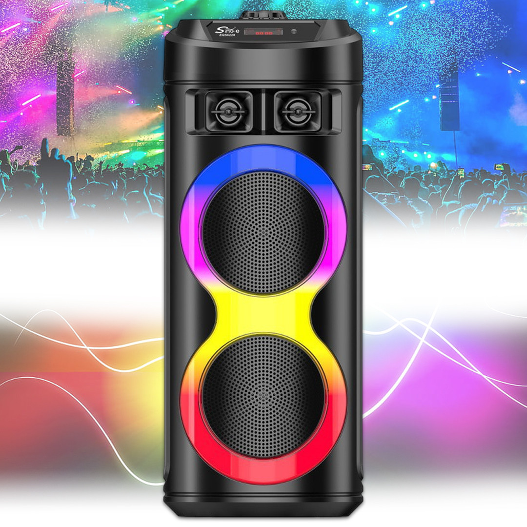 Портативна Bluetooth колонка потужністю 25 Вт на 3000 мАг ZQS6220 Чорна, фото 1