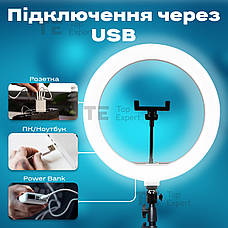 Набір для блогера 8 в 1 кільцева лампа 26 см LED CODN-539B 10INCH + штатив лампа для селфі лампа для тік тока, фото 3