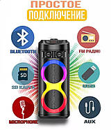 Портативна Bluetooth колонка потужністю 25 Вт на 3000 мАг ZQS6220 Чорна, фото 2