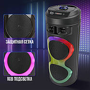 Портативна Bluetooth колонка потужністю 25 Вт на 3000 мАг ZQS6220 Чорна, фото 7
