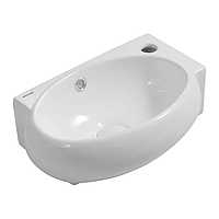 Раковина підвісна Mixxus Premium DIVERSE-1201-L 400х215х140mm з отвором під змішувач і перелив