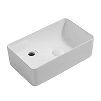 Раковина підвісна Mixxus Premium QUADRO-1201-R 430х265х135mm з отвором під змішувач і переливом