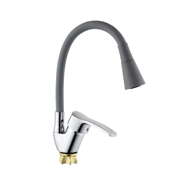 Змішувач для кухні із силіконовим виливом Champion YUB 011-279 (Nut) Refl.Grey (MI6425)