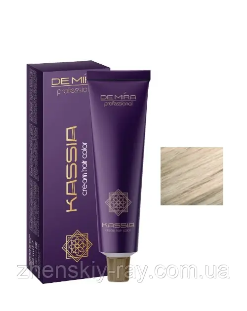 Стійка крем-фарба для волосся DeMira Professional Kassia 10/76 Коричнево-фіолетовий блонд 90 мл