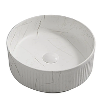 Раковина накладна Mixxus Premium WAVE-0102 MARBLE 370х370х130 mm (MP6528)