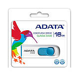 Flash A-DATA USB 2.0 C008 16Gb White/Blue (AC008-16G-RWE), фото 5