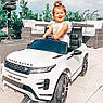 Дитячий електромобіль на акумуляторі Range Rover Evoque з планшетом та пультом радіокерування 3-8 років білий, фото 9