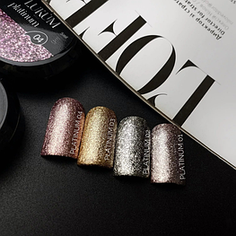 Гель для нігтів глітерний Platinum Gel Lukum