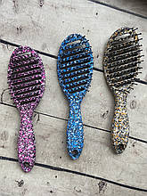 Гребінець для волосся вигнутий широкий кольоровий