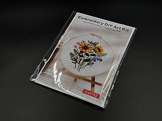 Набір для вишивки ГЛАД'Ю "Квіти"  20 см