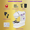 Міні швейна машинка домашня портативна багатофункціональна електромеханічна машина з педаллю, фото 4