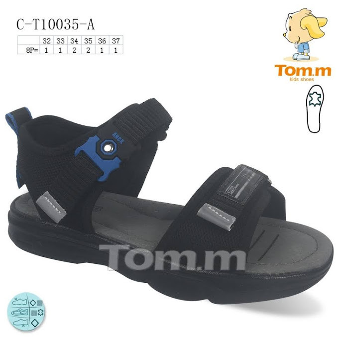 Босоніжки ТОМ.М 10035A Black 32р, 35р