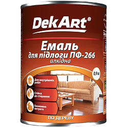 Емаль алкідна для підлоги ПФ-266 DekArt (червоно-коричнева) 0,9 кг