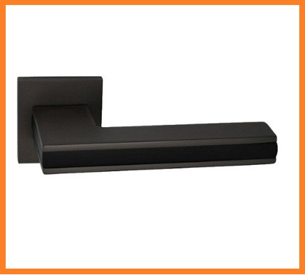 Дверна ручка GENRICH R77.220 GR / MBP графіт/чорний