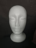 Біла жіноча голова манекен із пінопласту Б/В РОЗПРОДАЖ, фото 3