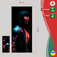 Наклейка вінілова кольорова самоклеюча декоративна самоклеюча на стійку автомобіля «Людина Павук» з Оракалу