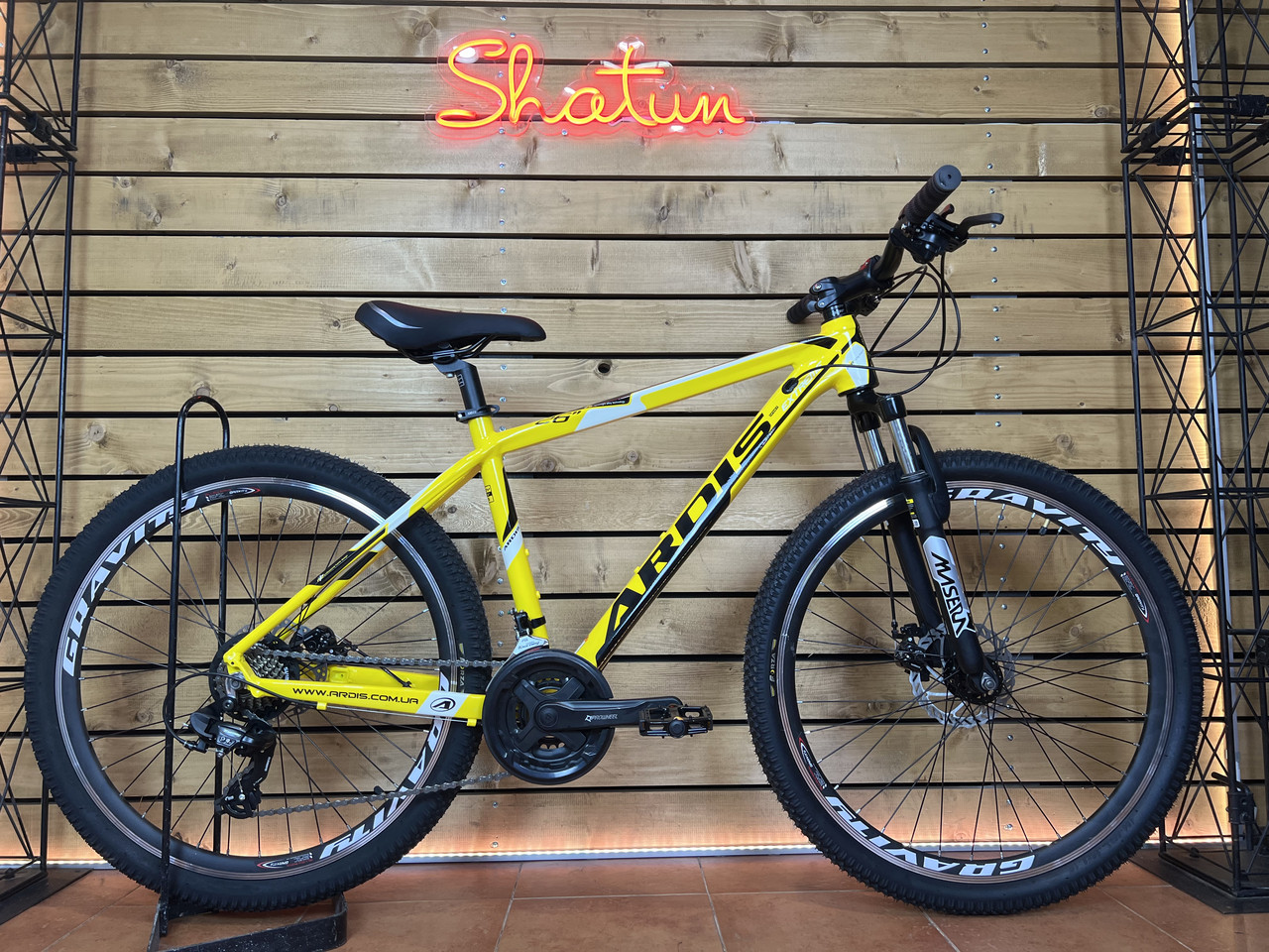 Велосипед гірський спортивний Ardis Extreme ECO 26" чорно-жовтий на зріст 158-172 см