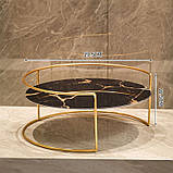 Органайзер-полиця для косметики 29,5*12,5 см Етажерка підставка для парфумерії під чорний мармур. Поднос (M), фото 2