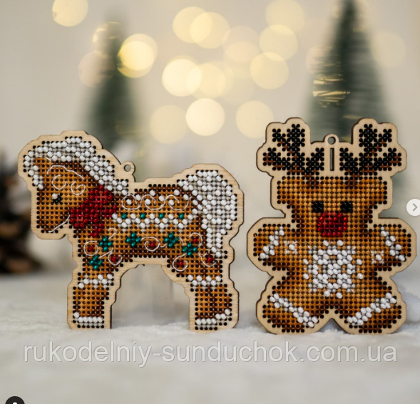 Набір для вишивання хрестиком Затишні хрестики Медові пряники (фанера) Н006, фото 1