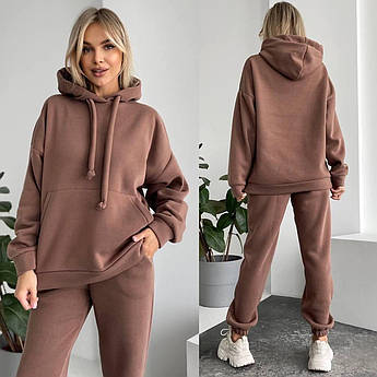 Жіночий костюм кофта та штани, тринитка на флісі