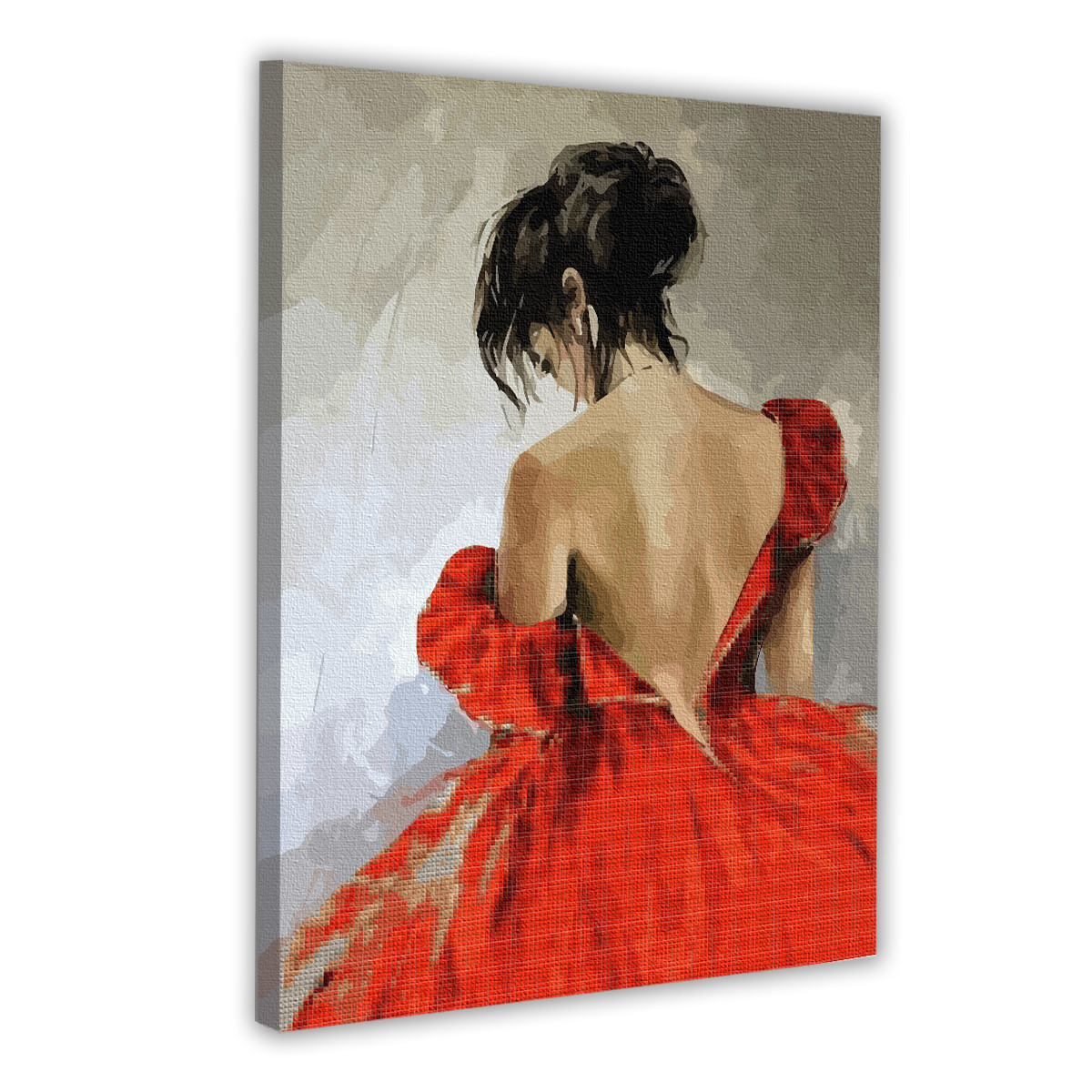 Картина за номерами з алмазною мозаїкою SANTI Леді в червоному, 40*50см, фото 1