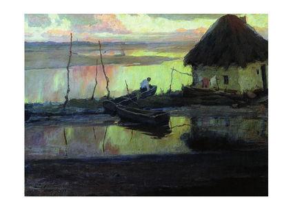 Листівка Українське мистецтво - Тихий вечір, 1897, фото 1
