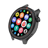 Безель металевий для смарт годинника Xiaomi Watch S3/S4 Black-red + захисне скло, фото 2