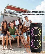 Музична колонка з бездротовим мікрофоном та пультом ZQS8210 Bluetooth, фото 3