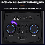 Музична колонка з бездротовим мікрофоном та пультом ZQS8210 Bluetooth, фото 5