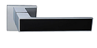 Дверна ручка GENRICH R77.225 CP / MBP хром/чорний, фото 3