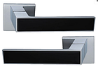 Дверна ручка GENRICH R77.225 CP / MBP хром/чорний, фото 7