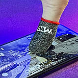 Ігрові напальчники довгі з нейлоном MW (3 пари 6 шт) для ігор на телефоні смартфоні планшеті pubg пабг, фото 7