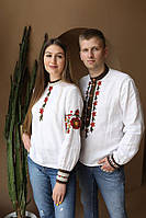 Парні вишиванки №8 білі гладдю