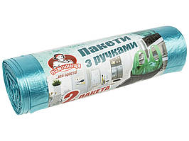 Пакети для сміття "Помічниця" 60л 20шт з ручками №9021(50)