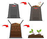 Компостер HECHT 3060, об'єм 360 л, фото 10