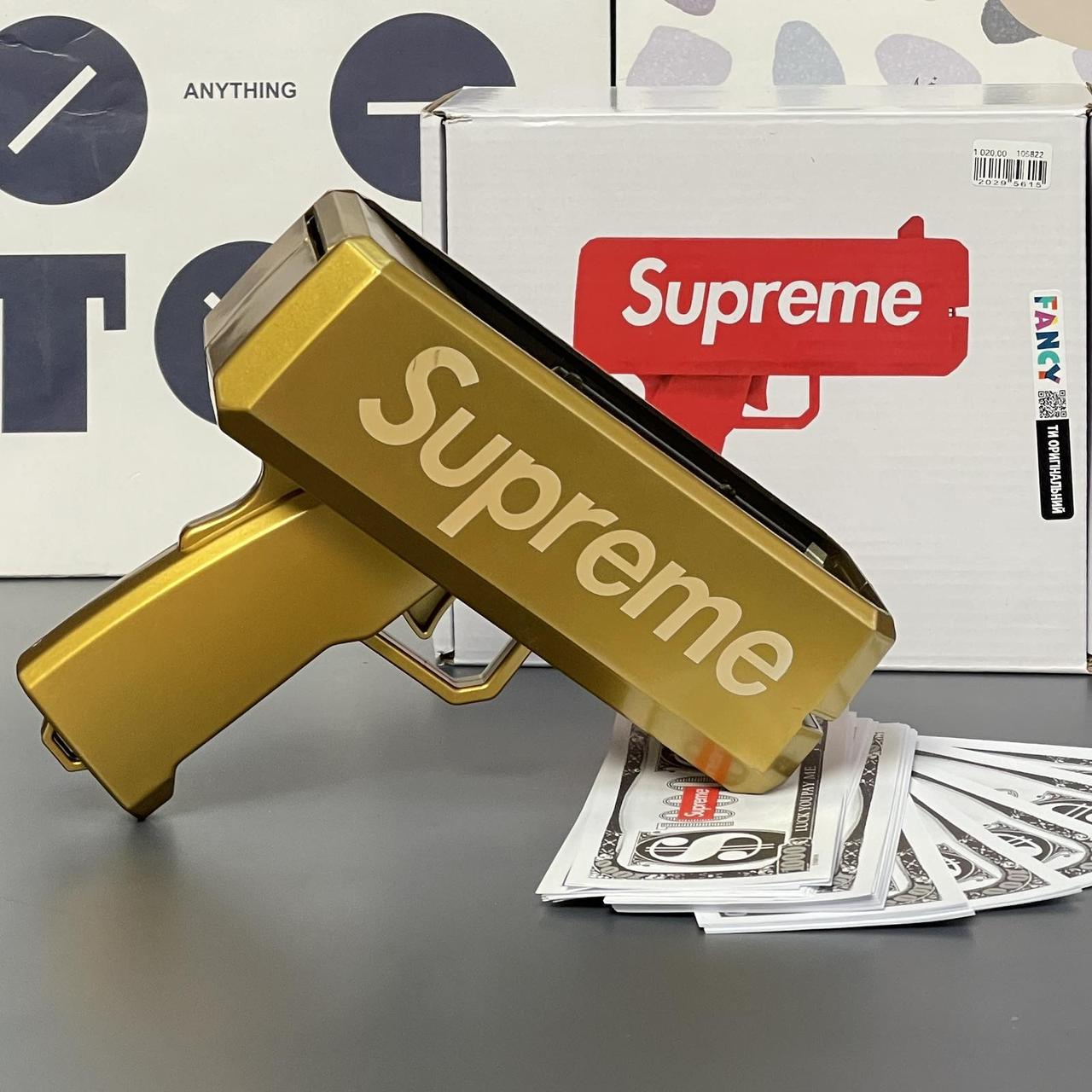 Пістолет для грошей "Supreme. Cash Cannon", золотий, Пистолет для денег "Supreme", фото 1